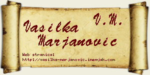 Vasilka Marjanović vizit kartica